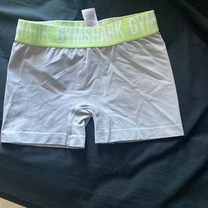 GymShark gray spandex shorts with elastic waistband